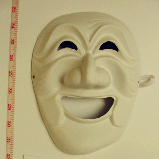 Blank laughing mask